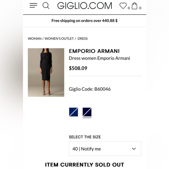 REDUCED!!!Emporio Armani, High Quality LBD Classic! Size 4 (40) - Picture 10 of 17